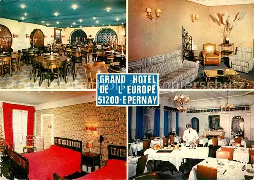 AK / Ansichtskarte Epernay_Marne Grand Hotel de l Europe Restaurant Epernay Marne