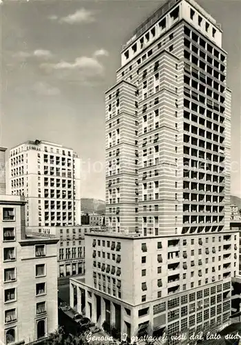 AK / Ansichtskarte Genova_Genua_Liguria Grattaciele visti dal lato sud Wolkenkratzer Genova_Genua_Liguria