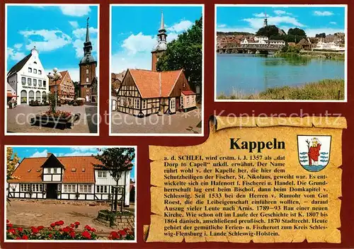AK / Ansichtskarte Kappeln_Schlei Rathausmarkt Nicolaikirche Kehrwieder Kappeln_Schlei