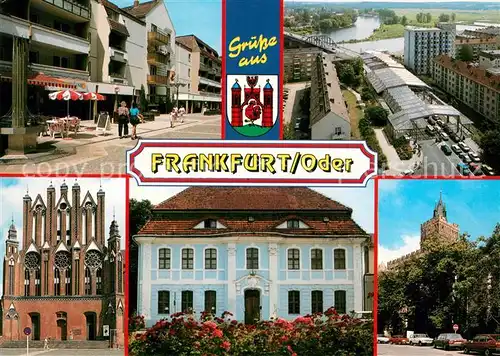 AK / Ansichtskarte Frankfurt_Oder Strassenpartien Kirche Rathaus Schloss Frankfurt Oder