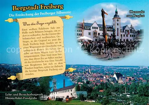 AK / Ansichtskarte Freiberg_Sachsen Obermarkt Bergfest  Freiberg Sachsen