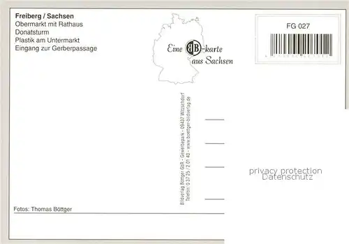 AK / Ansichtskarte Freiberg_Sachsen Obermarkt Rathaus Gerberpassage Freiberg Sachsen