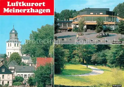 AK / Ansichtskarte Meinerzhagen Altstadt Stadthalle Volkspark Meinerzhagen