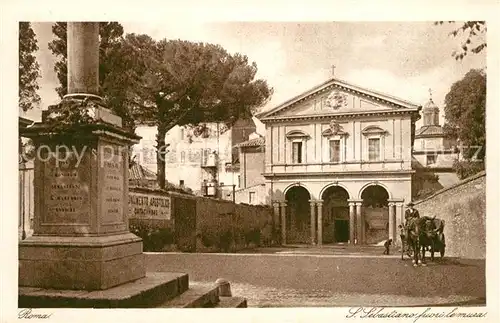 AK / Ansichtskarte Roma_Rom Chiesa San Sebastiano fuori le mura Kirche Roma_Rom