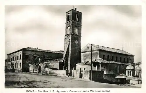 AK / Ansichtskarte Roma_Rom Basilica di Sant Agnese e Canonica sulla Via Nomentana Roma_Rom