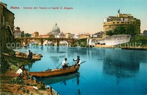 AK / Ansichtskarte Roma_Rom Veduta del Tevere e Castel Sant Angelo Roma_Rom