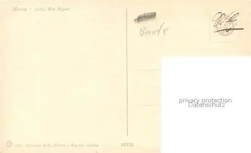 AK / Ansichtskarte Roma_Rom Sulla Via Appia Eselkarren Lasttiere Roma_Rom