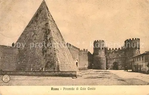 AK / Ansichtskarte Roma_Rom Piramide di Caio Cestio Roma_Rom