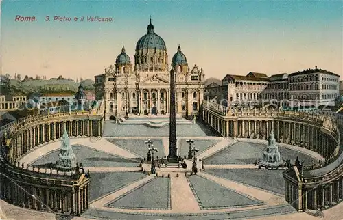 AK / Ansichtskarte Roma_Rom San Pietro e il Vaticano Petersplatz Petersdom Vatikan Roma_Rom