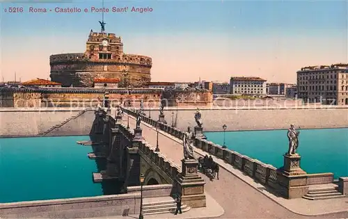 AK / Ansichtskarte Roma_Rom Castello e Ponte Sant Angelo Roma_Rom