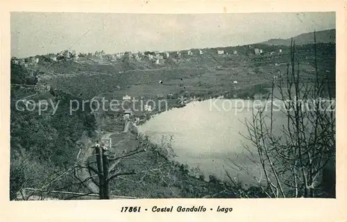 AK / Ansichtskarte Castel_Gandolfo_Latium Panorama Lago Castel_Gandolfo_Latium