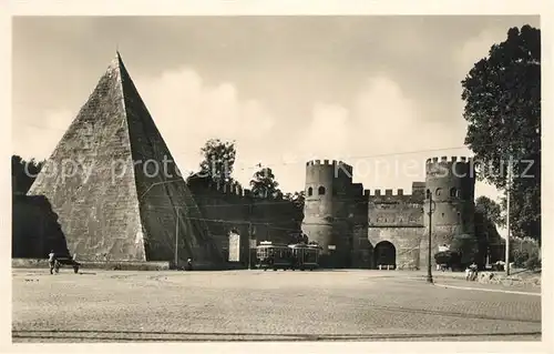 AK / Ansichtskarte Roma_Rom Piramide di Caio Cestio Roma_Rom
