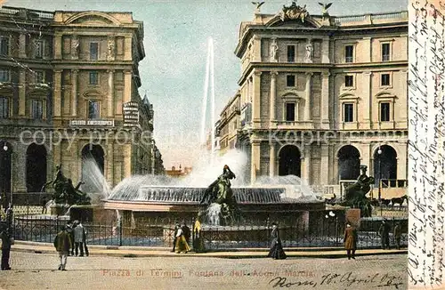 AK / Ansichtskarte Roma_Rom Piazza di Termini Fontana dall Acqua Marcia Roma_Rom