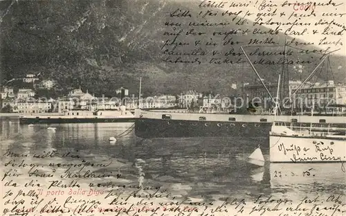 AK / Ansichtskarte Como_Lago_di_Como Il porto dalla Diga Como_Lago_di_Como