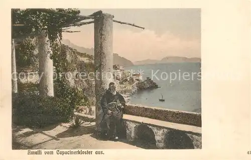 AK / Ansichtskarte Amalfi Panorama Blick vom Capucinerkloster aus Moench Amalfi