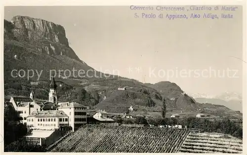 AK / Ansichtskarte San_Paolo_Appiano Convento Cistercense Giardino di Maria 