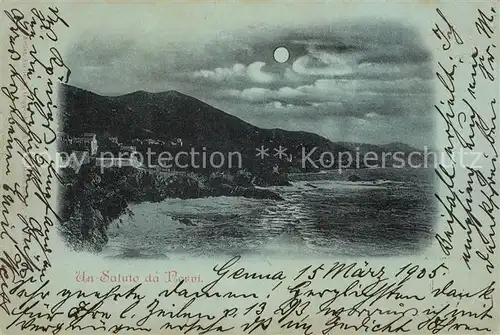AK / Ansichtskarte Nervi Kuestenpanorama im Mondschein Nervi