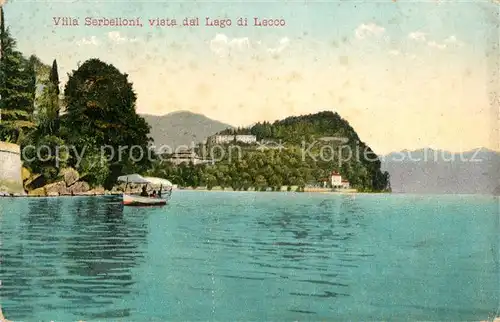 AK / Ansichtskarte Bellagio Villa Serbelloni vista dal Lago di Lecco Bellagio
