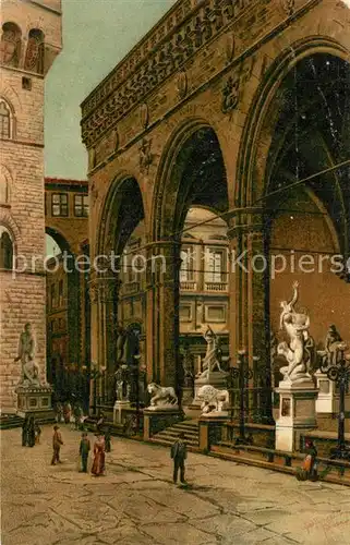 AK / Ansichtskarte Firenze_Toscana Loggia dei Lanzi Arkadenbau Firenze Toscana