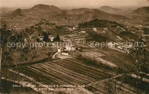 AK / Ansichtskarte Colli_Euganei Torreglia e Torreglia Alta viste dal Monte Rua Colli Euganei