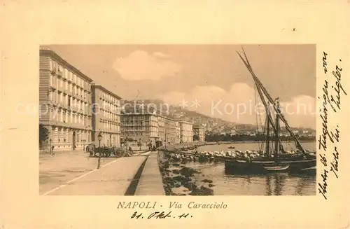 AK / Ansichtskarte Napoli_Neapel Via Caracciolo Napoli Neapel