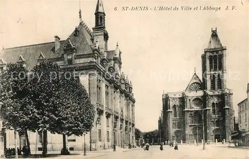 AK / Ansichtskarte Saint Denis_Seine_Saint_Denis Hotel de Ville et l Abbaye Saint Denis_Seine