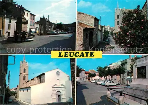 AK / Ansichtskarte Leucate Vues d ensemble Eglise Place Monument Leucate