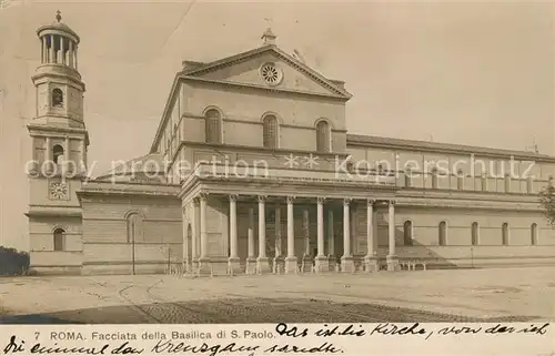 AK / Ansichtskarte Roma_Rom Facciata della Basilica di San Paolo Roma_Rom