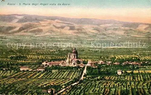 AK / Ansichtskarte Assisi_Umbria Santa Maria degli Angeli vista da Assisi Assisi Umbria