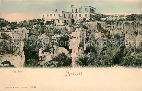 AK / Ansichtskarte Siracusa Villa Politi Siracusa