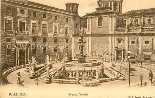 AK / Ansichtskarte Palermo_Sicilia Piazza Pretoria Palermo_Sicilia
