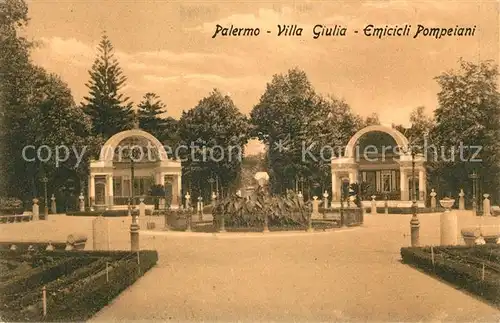 AK / Ansichtskarte Palermo_Sicilia Villa Giulia Emicicli Pompeiani Palermo_Sicilia