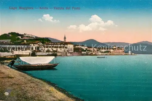 AK / Ansichtskarte Arona_Lago_Maggiore Veduta del Porto Arona_Lago_Maggiore