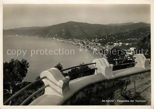 AK / Ansichtskarte Alassio Panorama dal Torrione Alassio