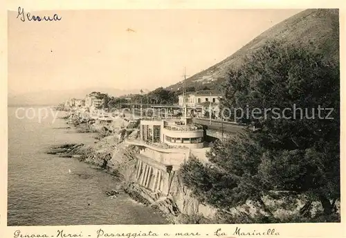 AK / Ansichtskarte Genova Nervi Passeggiata a mare La Marinella Genova Nervi