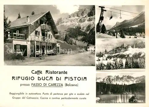 AK / Ansichtskarte Bozen_Suedtirol Caffe Ristorante Rifugio Duca di Pistoia Bozen Suedtirol