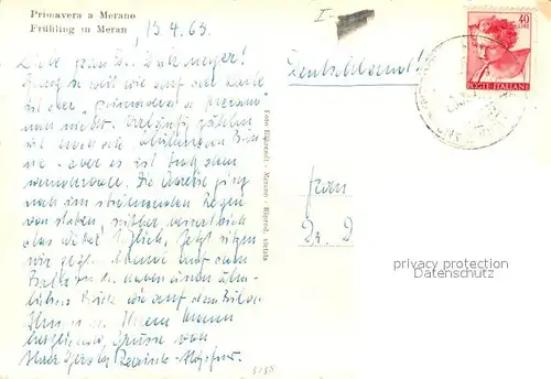 AK / Ansichtskarte Meran_Merano Stadtblick Meran Merano