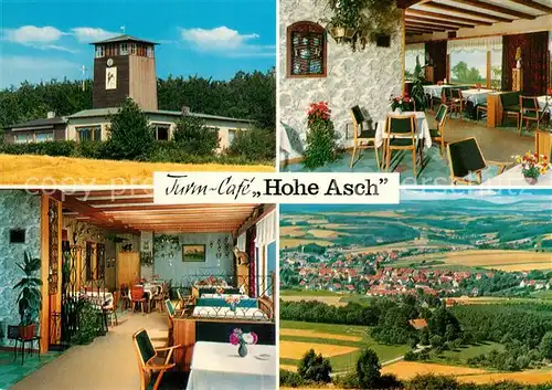 AK / Ansichtskarte Lippe_Waltrop Turm Cafe Hohe Asch Fliegeraufnahme Lippe Waltrop