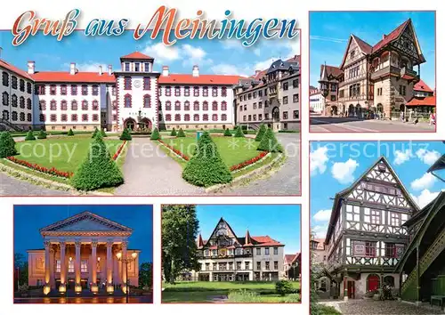 AK / Ansichtskarte Meiningen_Thueringen Buechnersches Hinterhaus Meininger Theater Meiningen Thueringen