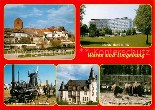 AK / Ansichtskarte Waren_Mueritz Mueritz Hotel Klink Schloss Klink  Waren Mueritz