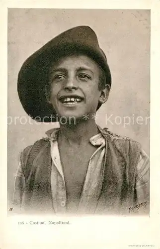 AK / Ansichtskarte Napoli_Neapel Costumi Trachten Junger Mann Napoli Neapel