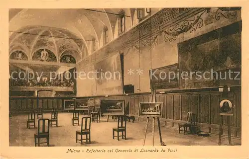AK / Ansichtskarte Milano Refettorio col Cenacolo di Leonardo da Vinci Milano