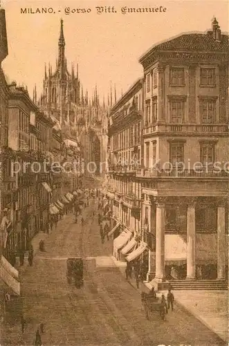 AK / Ansichtskarte Milano Corso Vittorio Emanuele Duomo Milano
