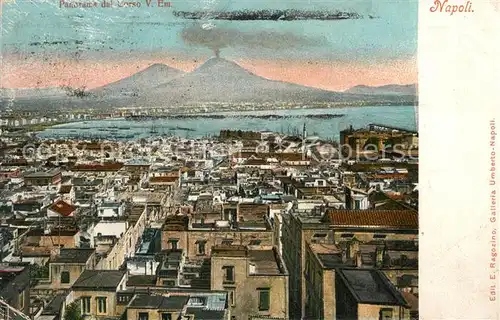 AK / Ansichtskarte Napoli_Neapel Panorama dal Corso Vittorio Emanuele Vesuvio Vulkan Vesuv Napoli Neapel