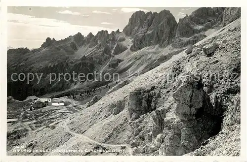 AK / Ansichtskarte Pera_di_Fassa Rifugio Vajolet verso Corso le Coronelle Berghuette Dolomiten Pera_di_Fassa
