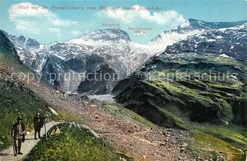 AK / Ansichtskarte Heiligenblut_Kaernten Blick auf Pfandelscharte vom Weg zur Franz Josefshoehe Bergwandern Gebirgspanorama Hohe Tauern Heiligenblut Kaernten