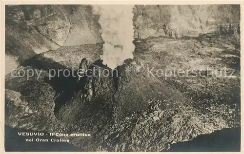 AK / Ansichtskarte Vulkane_Geysire_Vulcans_Geysers Vesuvio il cono eruttivo nel Gran Cratere Vulkanausbruch Fliegeraufnahme Vulkane_Geysire
