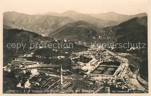 AK / Ansichtskarte Genova_Liguria Veduta dal Righi Vallata del Bisagno Genova Liguria