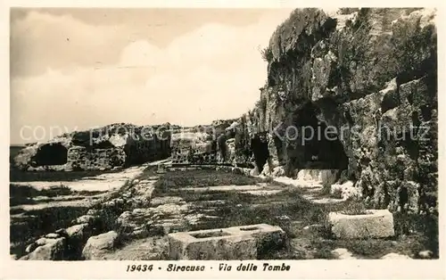 AK / Ansichtskarte Siracusa Via delle Tombe Siracusa