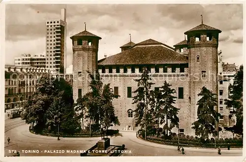 AK / Ansichtskarte Torino Palazzo Madama e Torre Littoria Torino